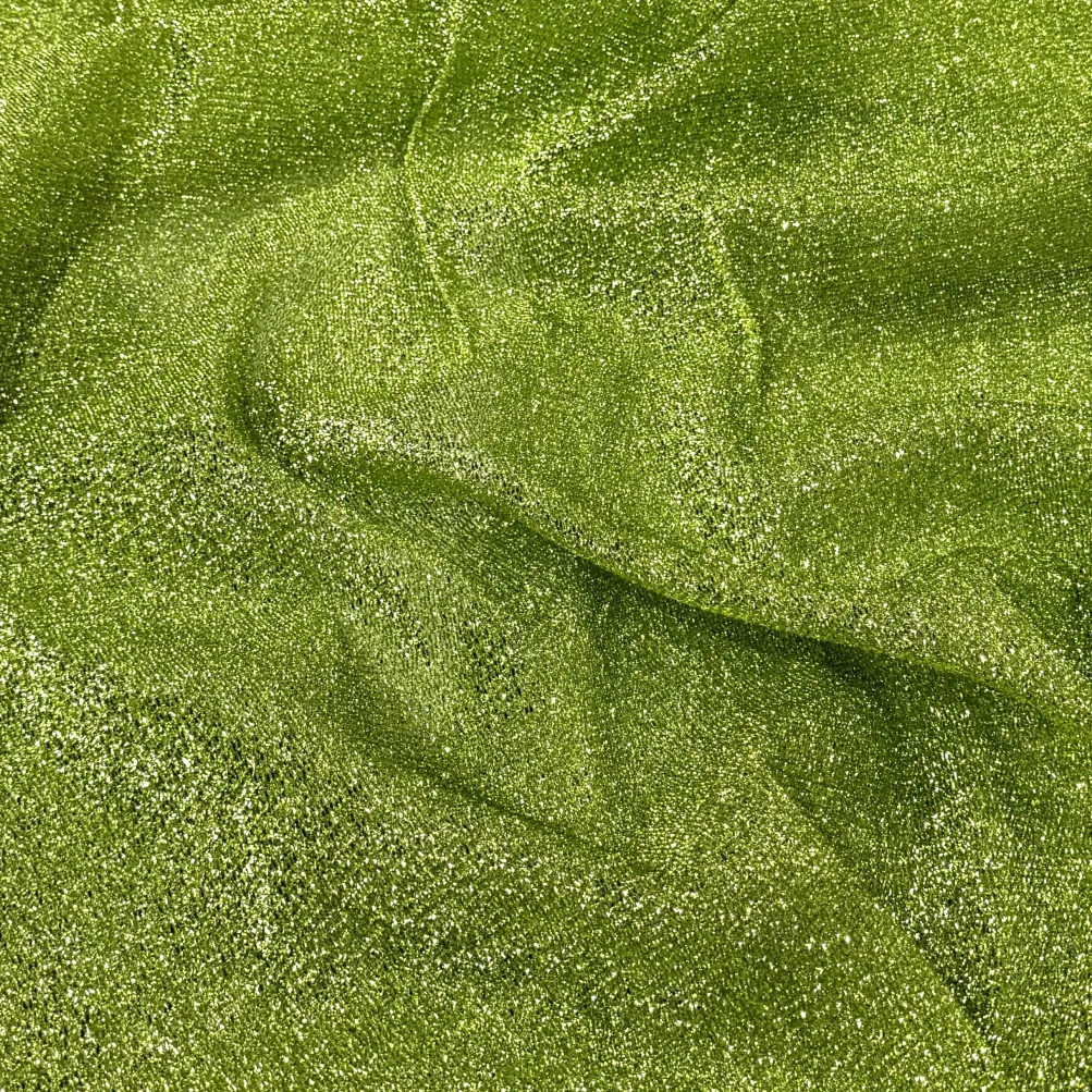 Confetti Metallic Table Runner in Lime