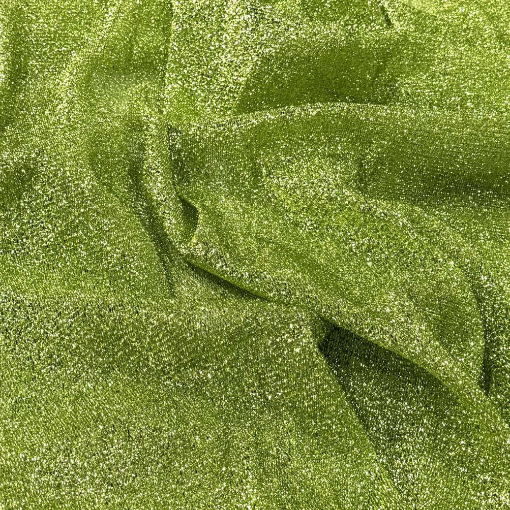 Confetti Metallic Table Runner in Lime