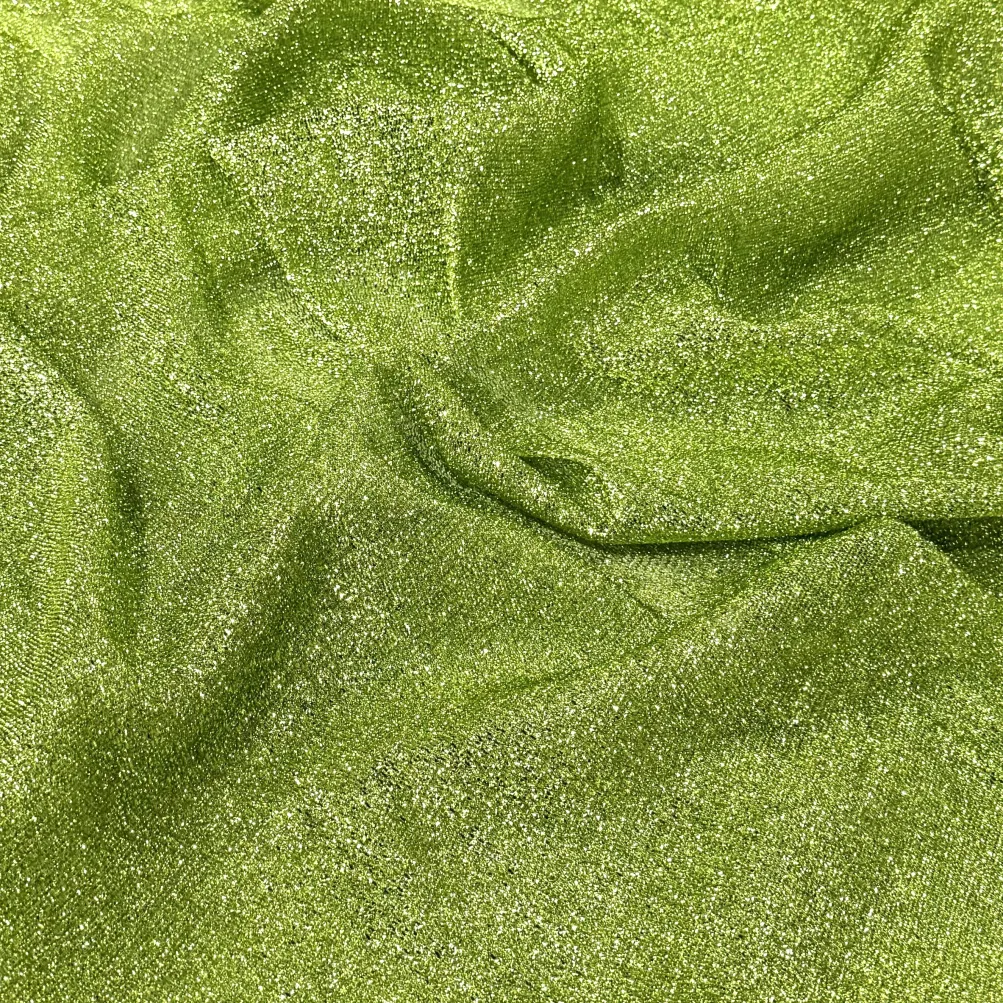Confetti Metallic Table Runner in Lime