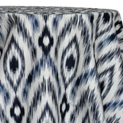 Cosmo Print (Dupioni) Table Linen in Navy