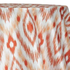 Cosmo Print (Dupioni) Table Linen in Orange