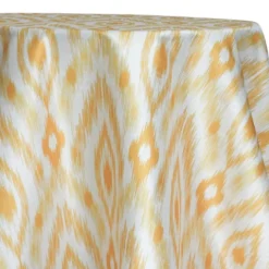 Cosmo Print (Dupioni) Table Linen in Yellow