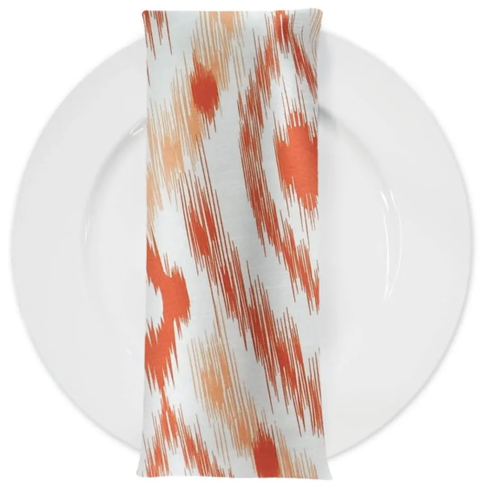 Cosmo Print (Dupioni) Table Napkin in Orange