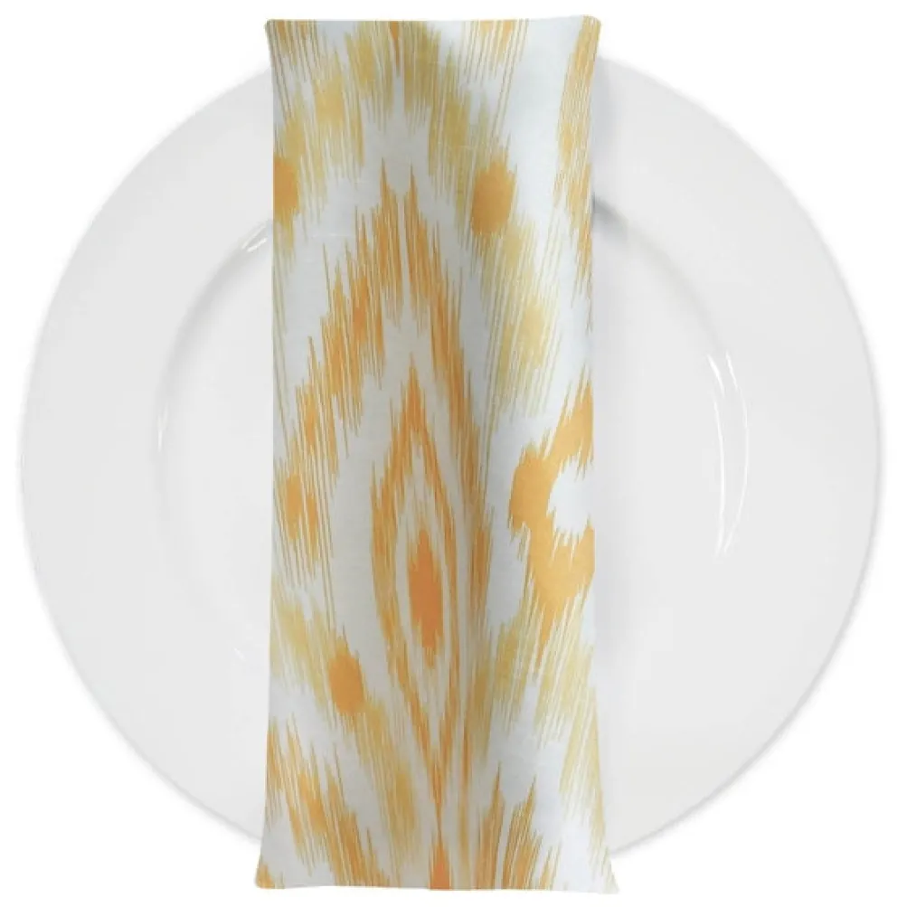 Cosmo Print (Dupioni) Table Napkin in Yellow