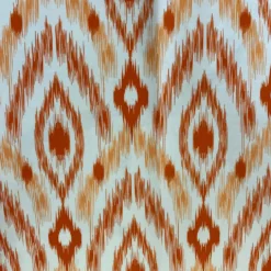 Cosmo Print (Dupioni) Table Runner in Orange