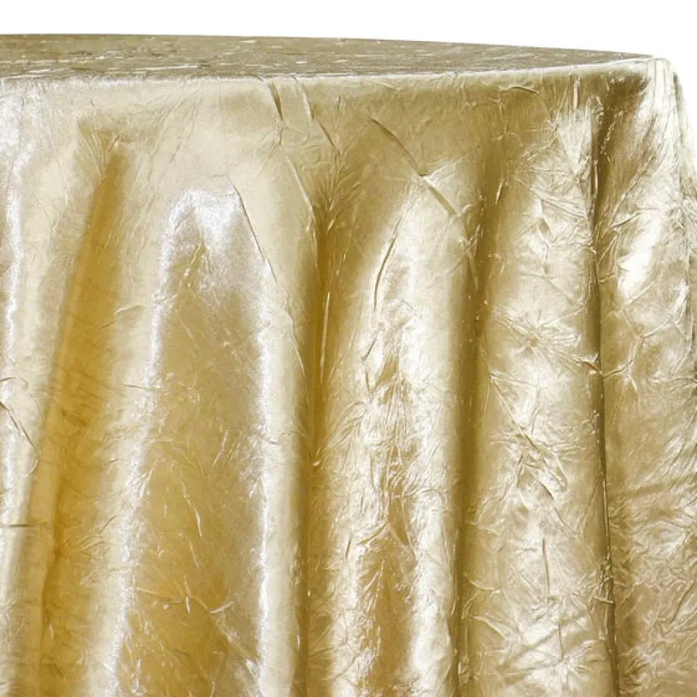 Crush Satin (Bichon) Table Linen in Gold 901