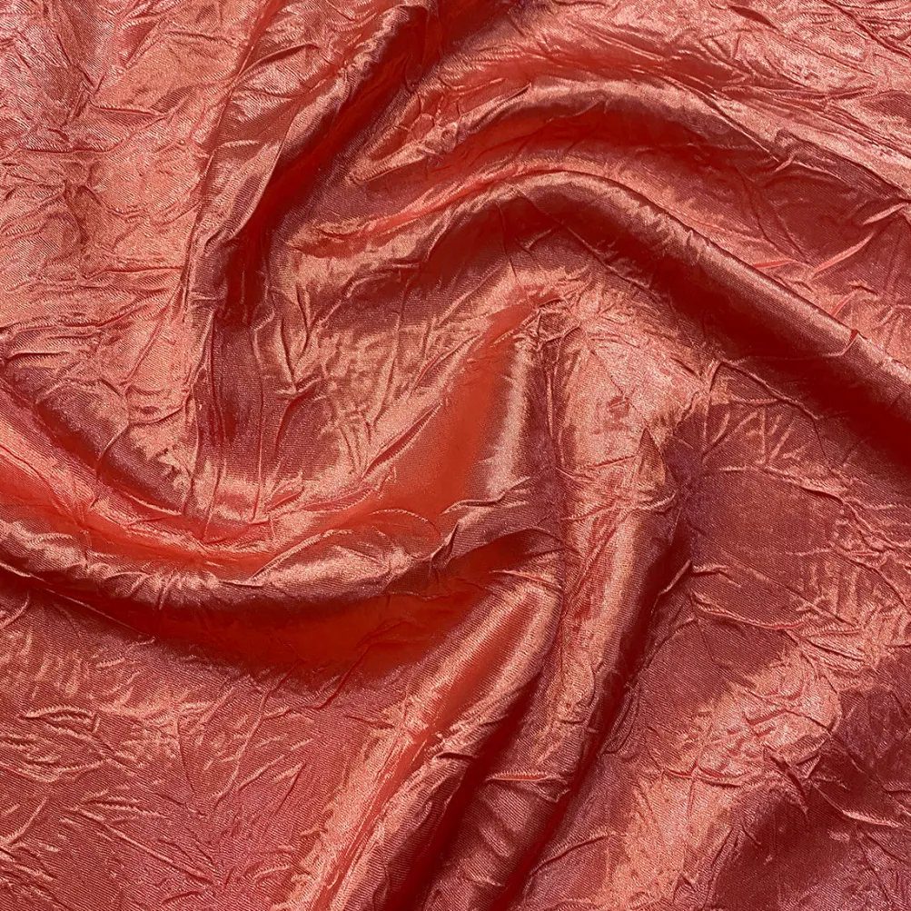 Crush Satin (Bichon) Table Linen in Coral 201