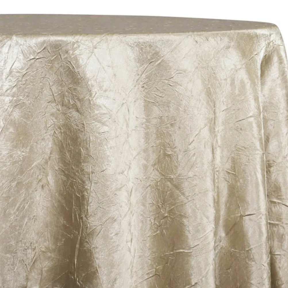 Crush Satin (Bichon) Table Linen in Bone