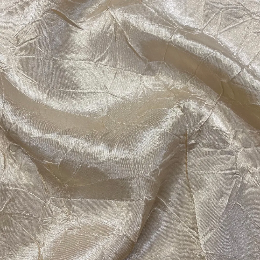 Crush Satin (Bichon) Table Linen in Ivory 112