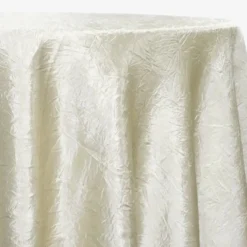 Crush Satin (Bichon) Table Linen in Ivory 112