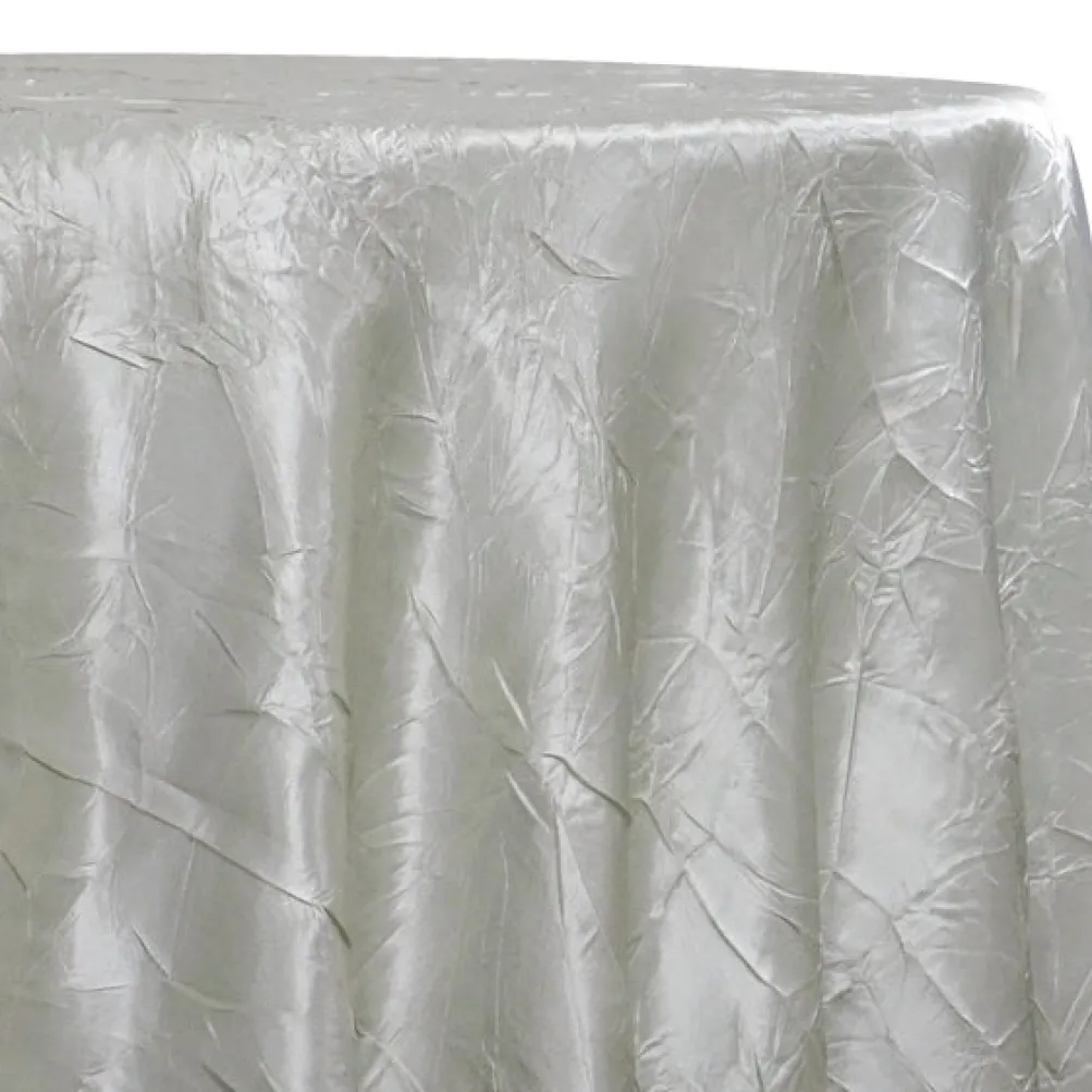Crush Satin (Bichon) Table Linen in White 16
