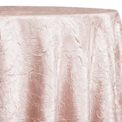 Crush Satin (Bichon) Table Linen in Rose Powder