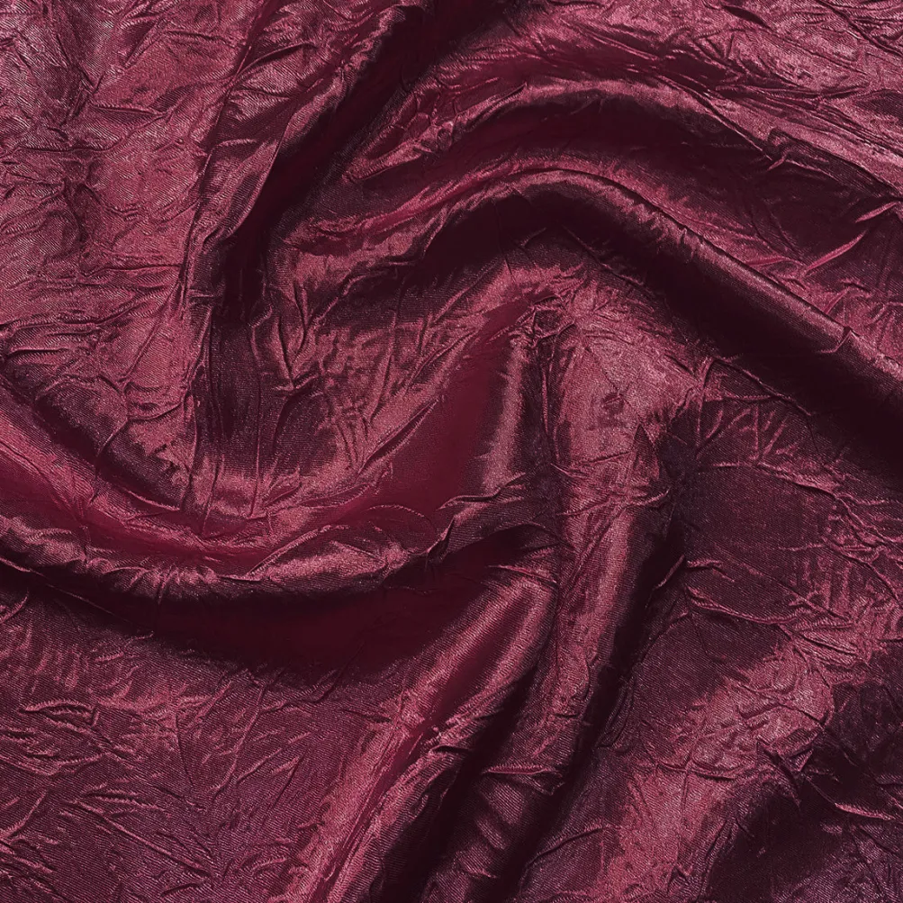 Crush Satin (Bichon) Table Linen in Burgundy 232