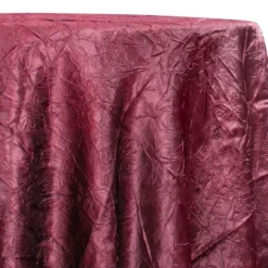 Crush Satin (Bichon) Table Linen in Burgundy 232