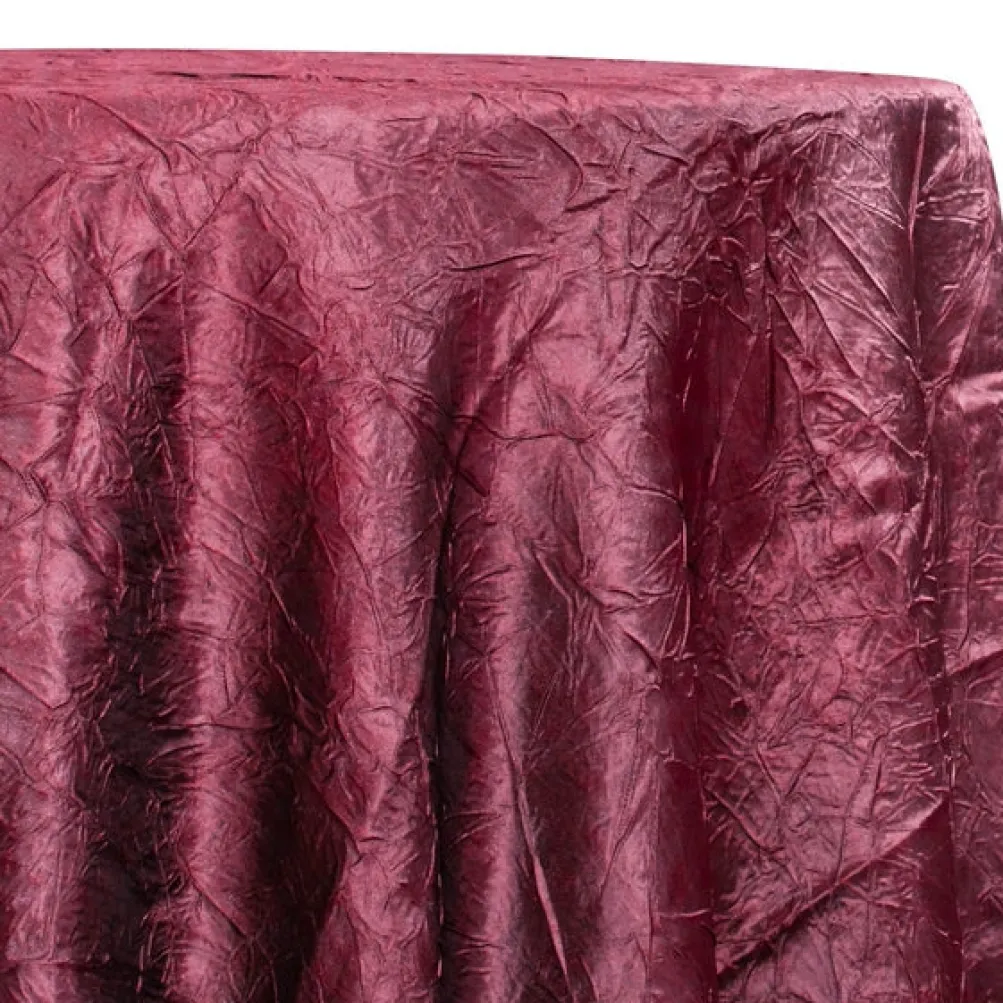 Crush Satin (Bichon) Table Linen in Burgundy 232