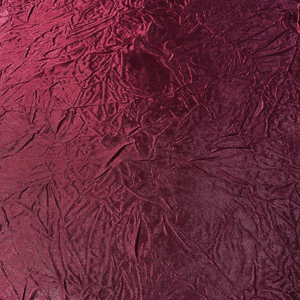Crush Satin (Bichon) Table Linen in Burgundy 232