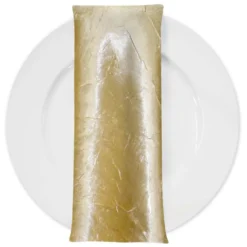 Crush Satin (Bichon) Table Napkin in Gold 902