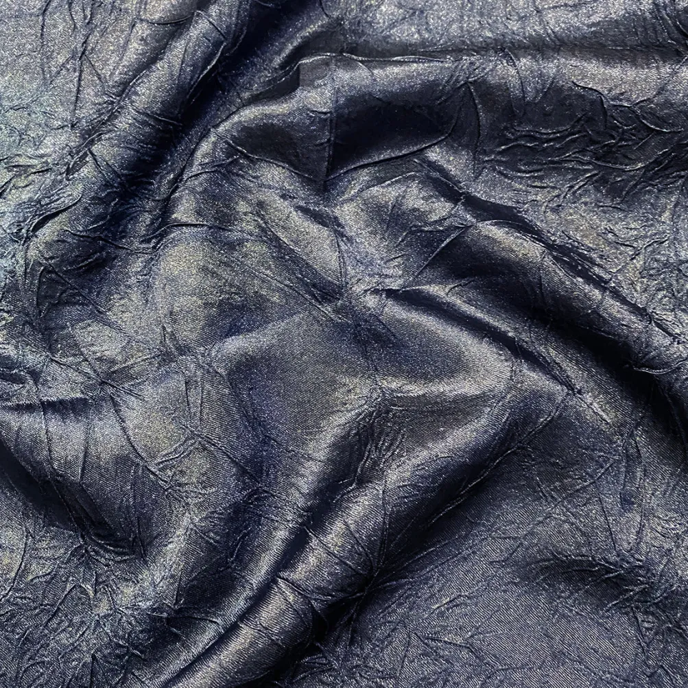 Crush Satin (Bichon) Table Napkin in Navy