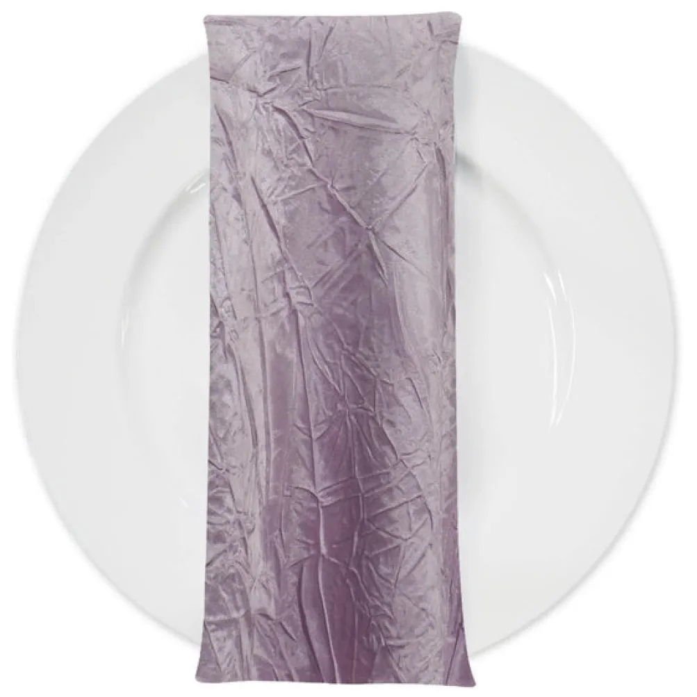 Crush Satin (Bichon) Table Napkin in Mauve 055