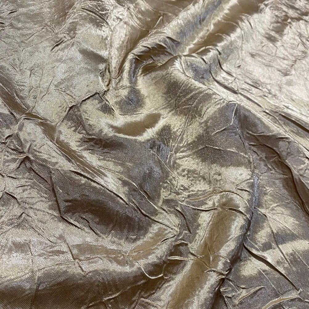 Crush Satin (Bichon) Table Napkin in Taupe 17
