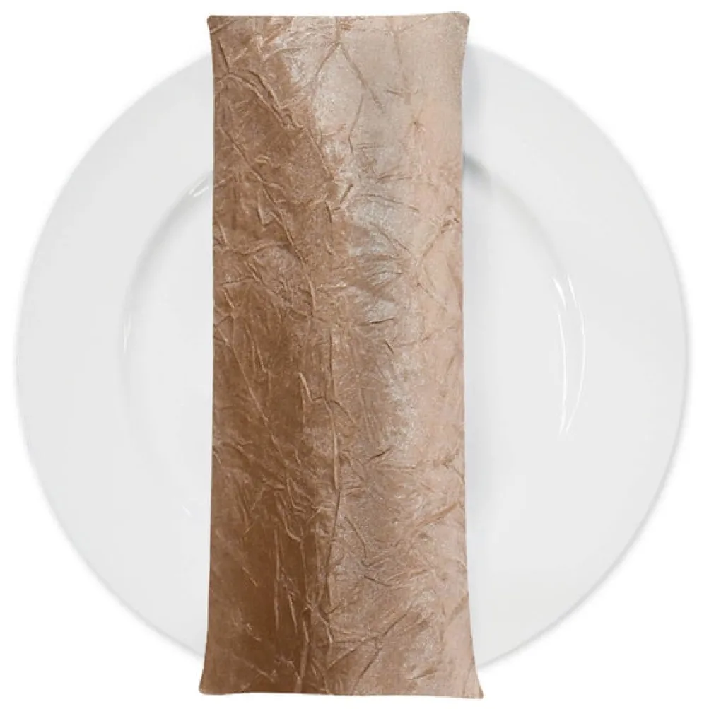 Crush Satin (Bichon) Table Napkin in Cappuccino 47