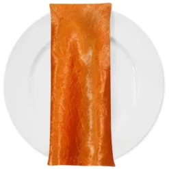 Crush Satin (Bichon) Table Napkin in Orange 621