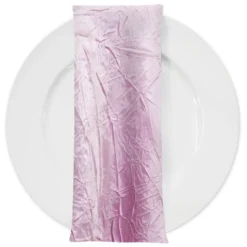 Crush Satin (Bichon) Table Napkin in Pink 156