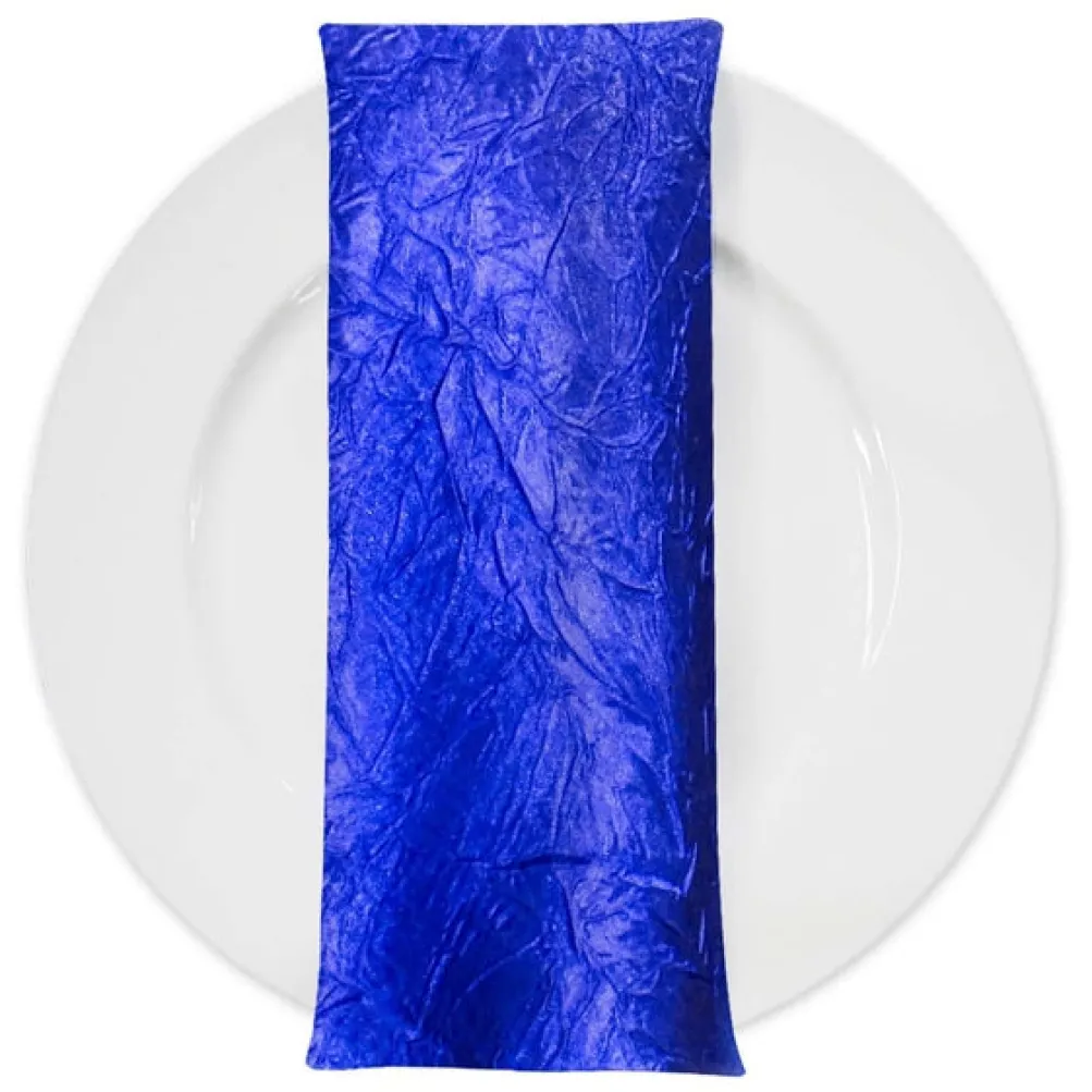 Crush Satin (Bichon) Table Napkin in Royal 340