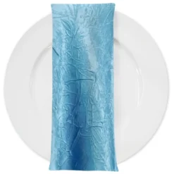 Crush Satin (Bichon) Table Napkin in Turquoise 141