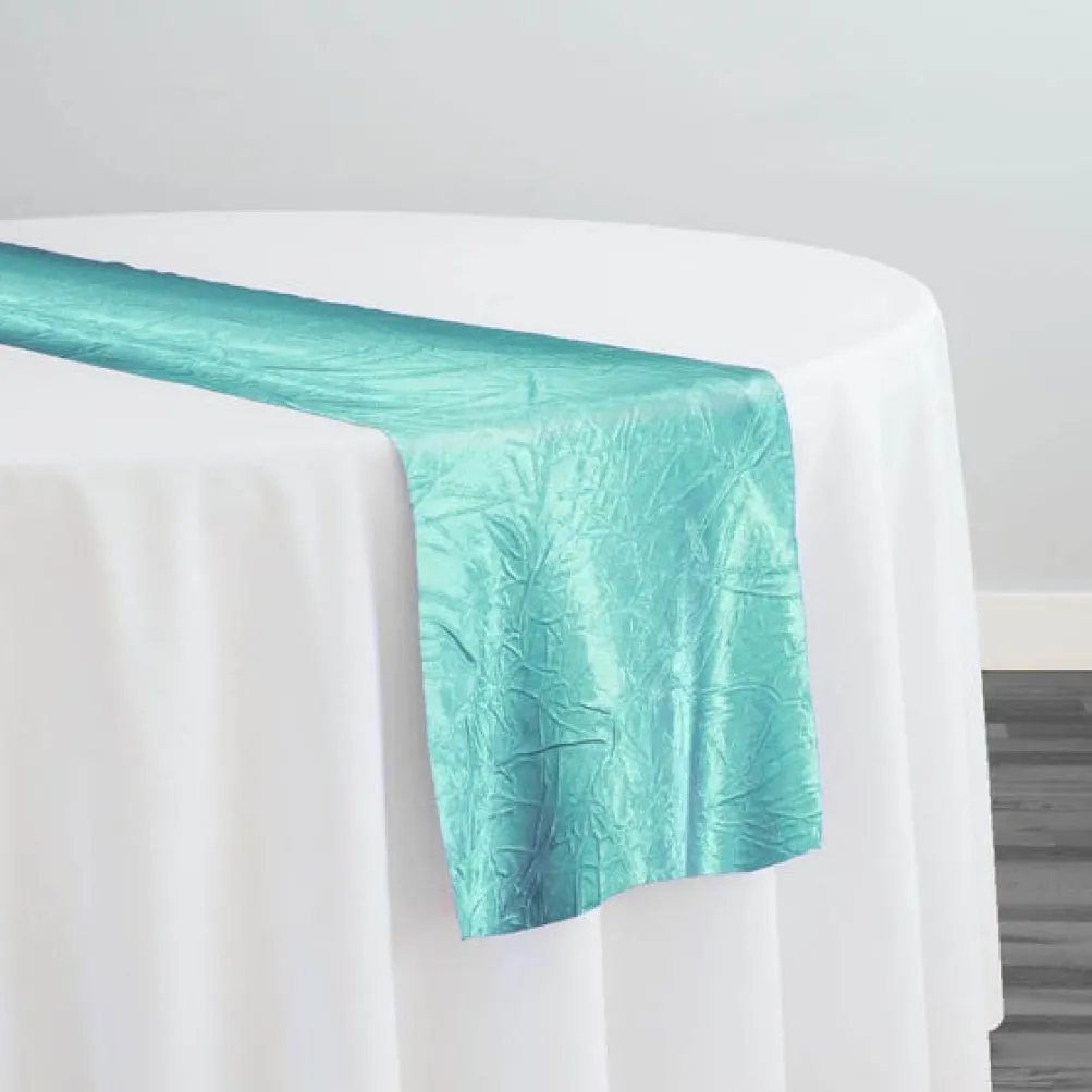 Crush Satin (Bichon) Table Runner in Teal Green 645