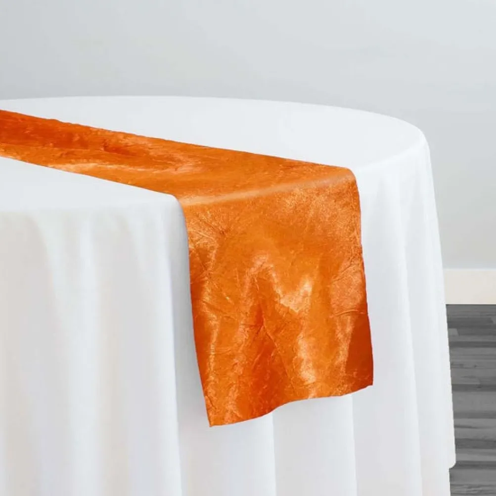 Crush Satin (Bichon) Table Runner in Orange 621