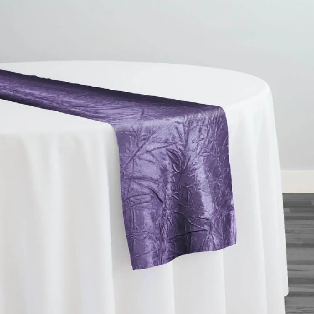 Crush Satin (Bichon) Table Runner in Raisin 356