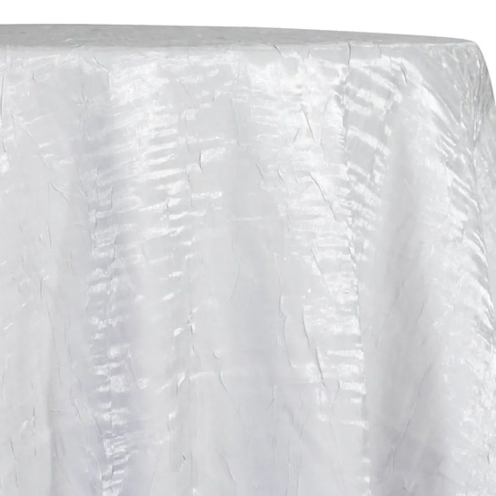 Crush Shimmer (Galaxy) Table Linen in White