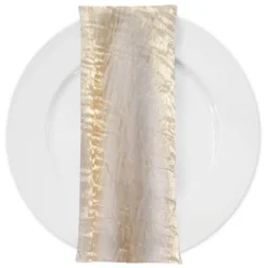 Crush Shimmer (Galaxy) Table Napkin in Ivory 18