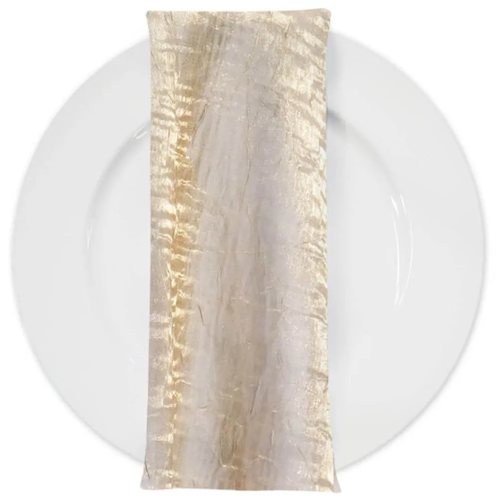 Crush Shimmer (Galaxy) Table Napkin in Ivory 18