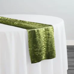 Crush Shimmer (Galaxy) Table Runner in Moss 15