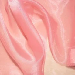 Crystal Organza Table Linen in Coral L 500