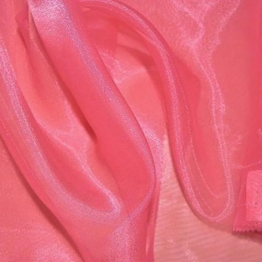 Crystal Organza Table Linen in Coral D 551