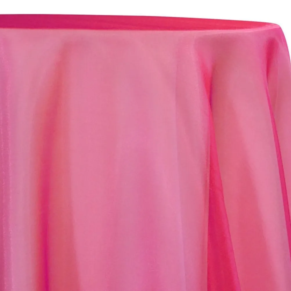 Crystal Organza Table Linen in Fuchsia 915