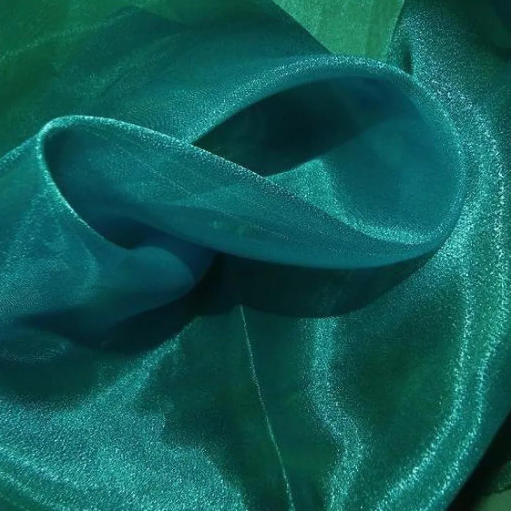 Crystal Organza Table Linen in Teal 952