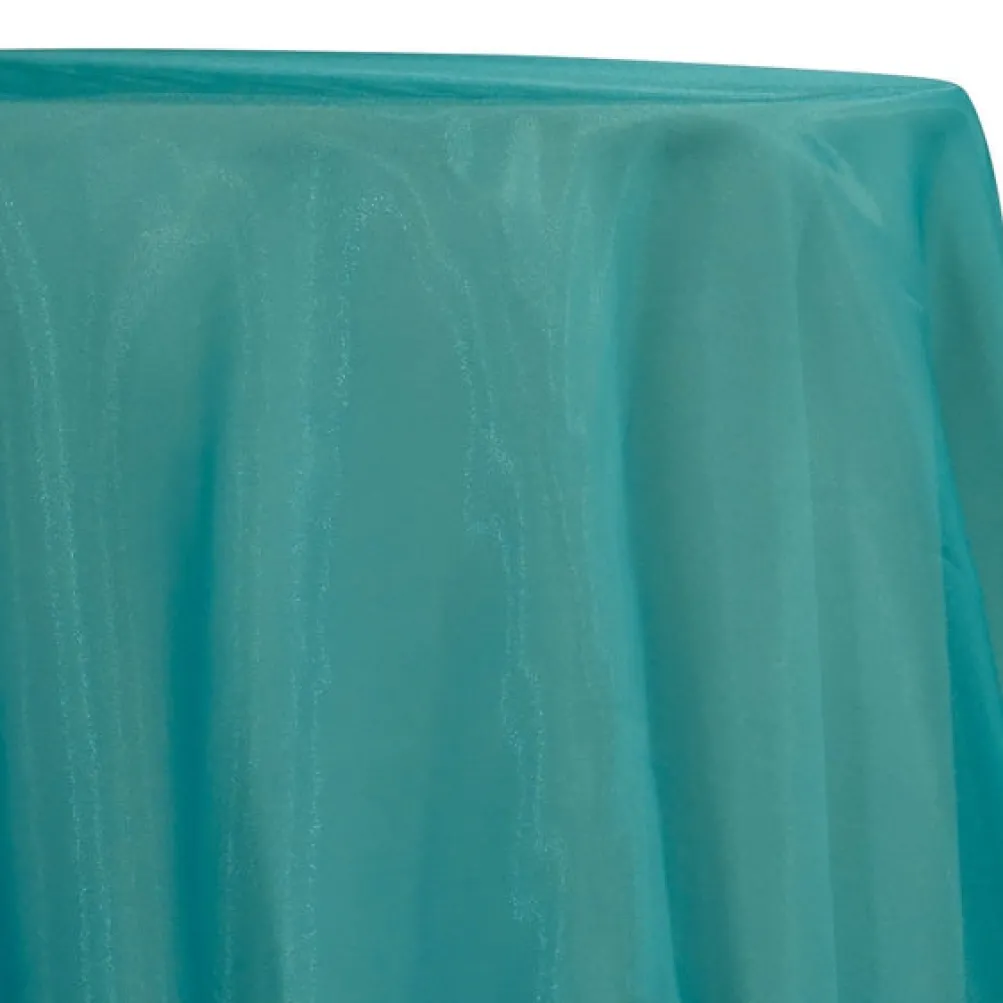 Crystal Organza Table Linen in Teal 952