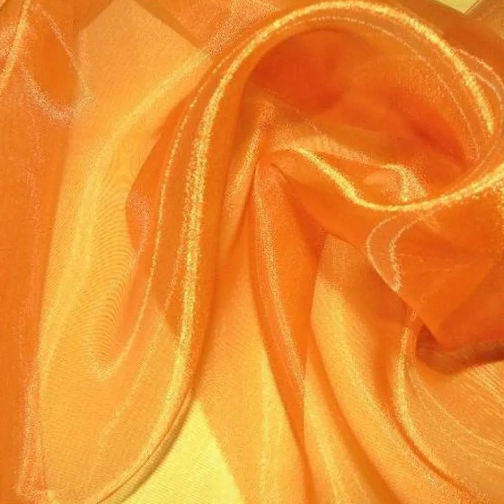 Crystal Organza Table Runner in Orange L 914