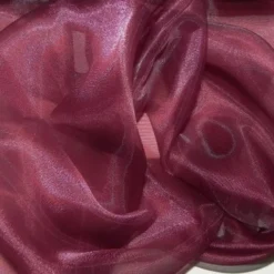 Crystal Organza Table Runner in Burgundy D 530