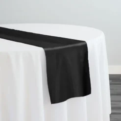 Crystal Organza Table Runner in Black