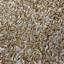 Curly Satin Table Linen In Champagne