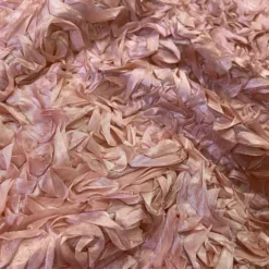 Curly Satin Table Linen In Dusty Rose