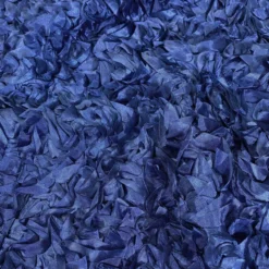 Curly Satin Table Linen In Navy