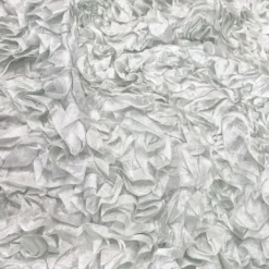 Curly Satin Table Linen In White