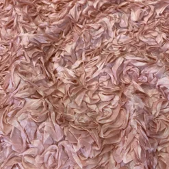 Curly Satin Table Runner in Blush