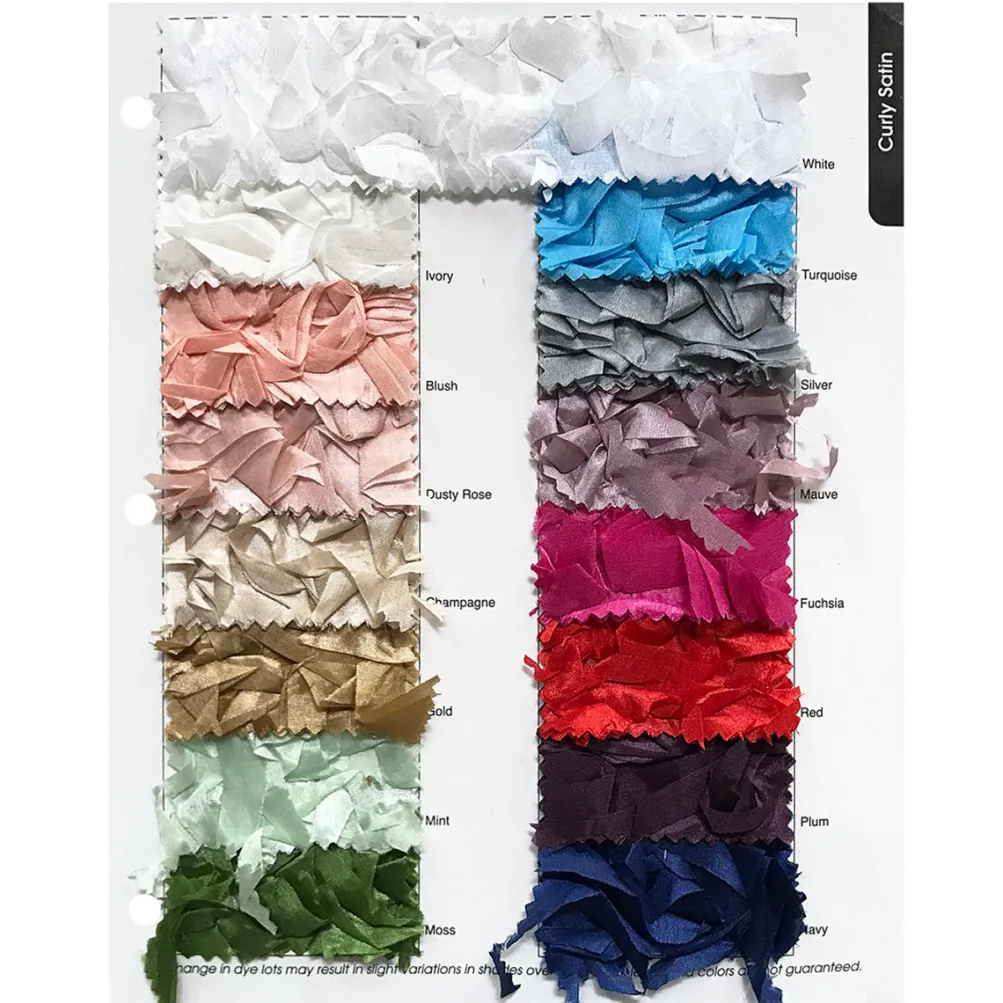 Curly Satin Table Runner in Dusty Rose